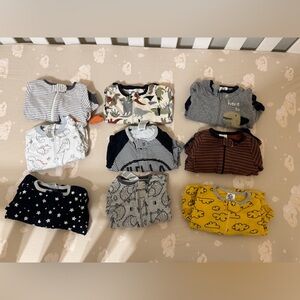 NINE Gerber Footie 0-3 Month PJs